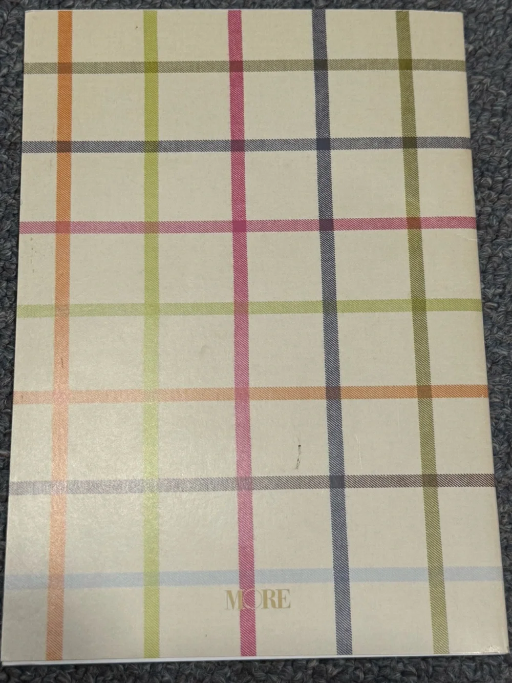 Coach Novelty Plaid Notebook in Pink, Cream & Gold Horse and Carriage Logo